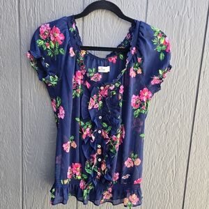 Hollister Sheer Floral Top
